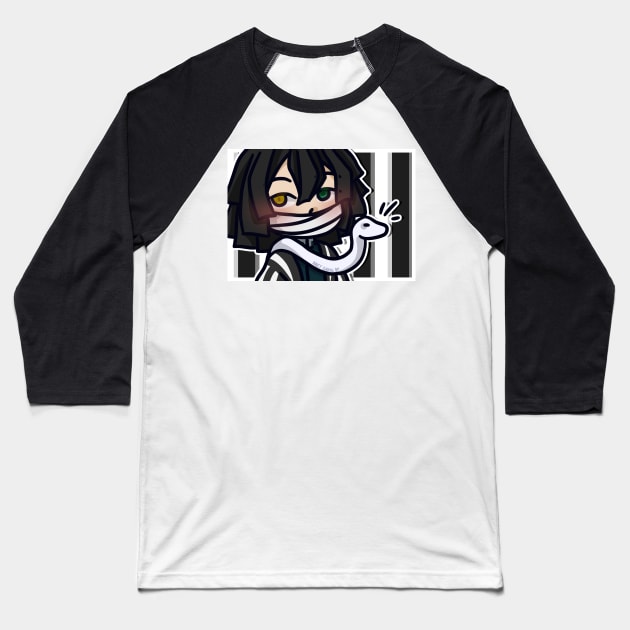 kimetsu no yaiba - Iguro Obanai Baseball T-Shirt by Anet Garol